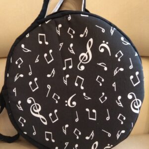 Funda notas musícales negro