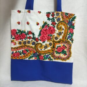 Bolsa totebag pañoleta blanca fina